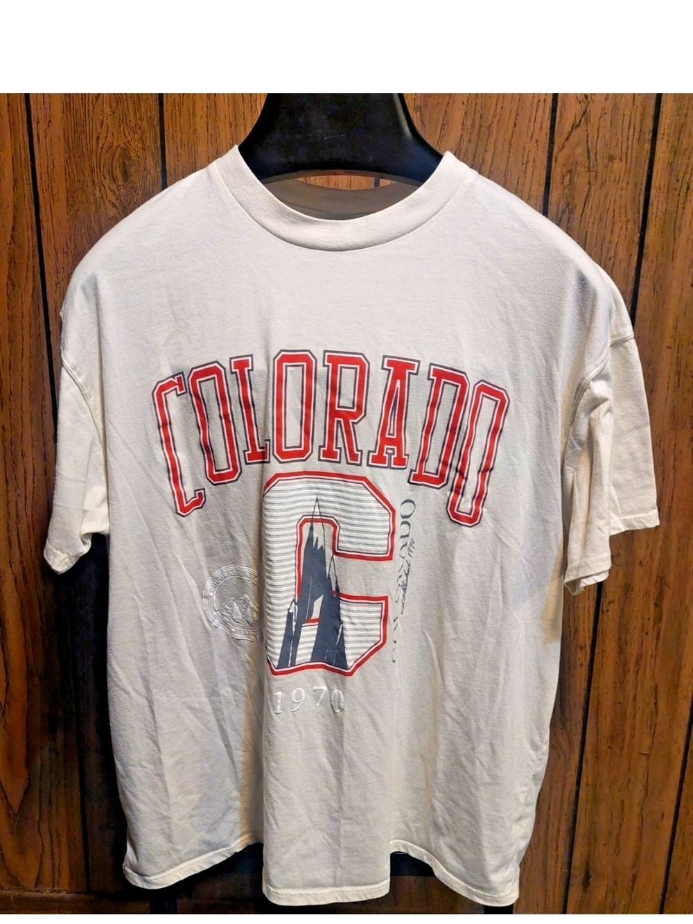 wild fable White Colorado Graphic Short Sleeve Tee Vintage 80s To 90s Medium